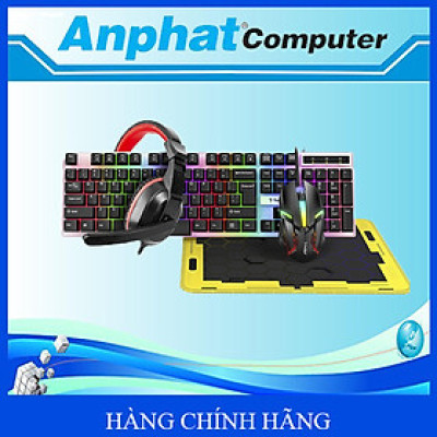 Combo 4 món Phím+Chuột+Tai Nghe+Miếng Lót T-Wolf TF240 Led 7 Màu – Hàng Chính Hãng