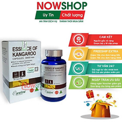 Viên uống tăng cường sinh lý nam Careline Essence Of Kangaroo 30000max giúp bổ thận tráng dương Hộp 60 viên