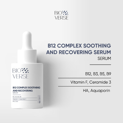 Serum B12 làm dịu kích ứng & phục hồi giảm đỏ  B12 Complex Soothing and Recovering Bioverse 30ml