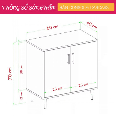 Bàn sảnh ra vào gỗ hiện đại SMLIFE Carcass