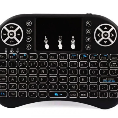 Bàn phím mini dùng pin rời chống chai pin đa năng có touchpad Mini Keyboard - Hàng nhập khẩu