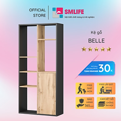 Tủ để sách gia đình thiết kế đẹp SMLIFE Belle