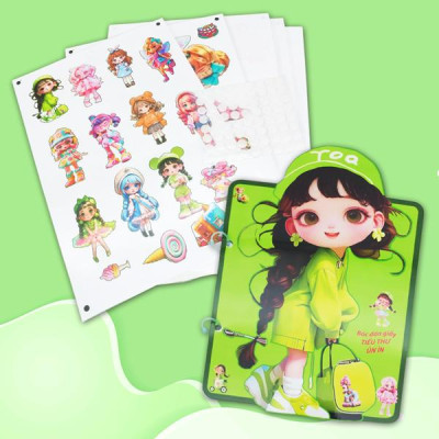 Đồ Chơi Bóc Dán DIY - Búp Bê Giấy Tiểu Thư Ủn Ĩn - Obia