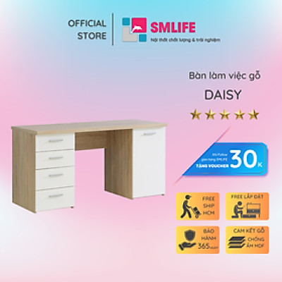 Bàn để máy tính gỗ công nghiệp SMLIFE Daisy