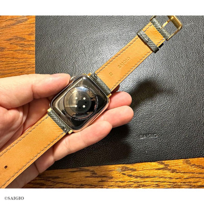 Dây Đồng Hồ Apple Watch 41mm 40mm 38mm, Chất Liệu Da Bê EPSOM Thảo Mộc Cao Cấp, Nhập Khẩu Từ Châu Âu, Dây Đeo Phong Cách Hiện Đại và Sang Trọng, Tương Thích Các Phiên Bản Series 10/9/8/7/6/5/4/3/2/1/SE/SE2