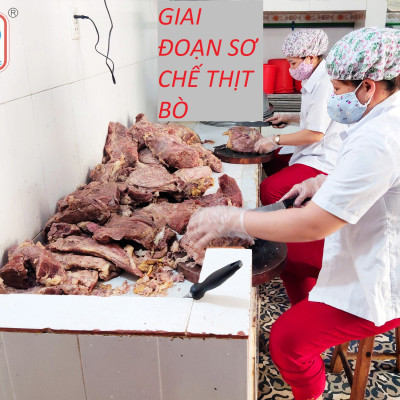 Thịt bò khô miếng Đặc sản Quảng Ngãi hũ 500gr