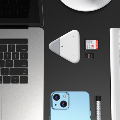 Đầu đọc thẻ nhớ SD, TF ( Micro SD ) đa năng 3in1 dùng cho iPhone, iPad, điện thoại Android, máy tính, PC, laptop