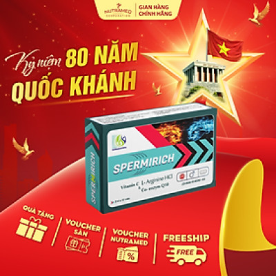 Viên uống Spermirich hỗ trợ tăng cường sinh lực và cải thiện khả năng sinh lý nam (30 viên) - Nutramed
