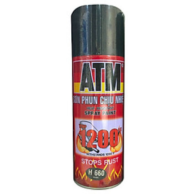 Sơn Xịt Chịu Nhiệt Độ Cao ATM H660 (Sơn Đen)