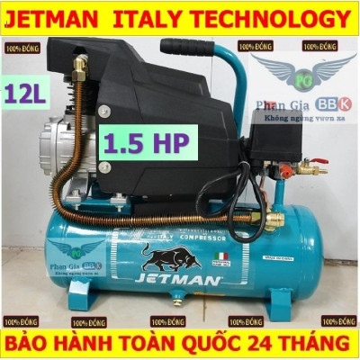 Máy Nén Khí Có Dầu Liền Trục Jetman  12L+ 24L+ 30L, 100% Dây đồng, Bảo hành 1 năm