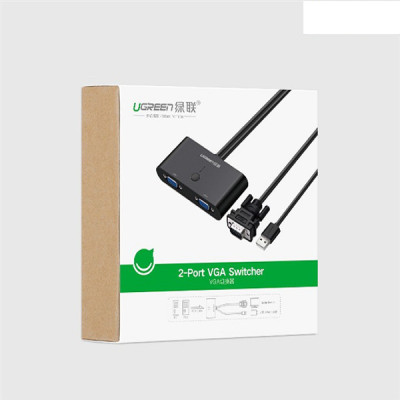 Bộ chuyển đổi 2 cổng VGA màu đen UGREEN MM126 30711 - Hàng Chính Hãng