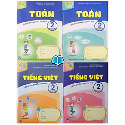 Sách - Combo 4 cuốn Toán + Tiếng việt lớp 2 tập 1+2 dành cho buổi học thứ hai ( kết nối tri thức )