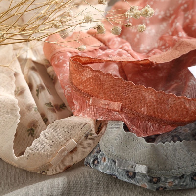 Combo 5 Quần Lót Nữ Voan Hoa Nhí Vintage – Lưng Cao, Big Size 2354