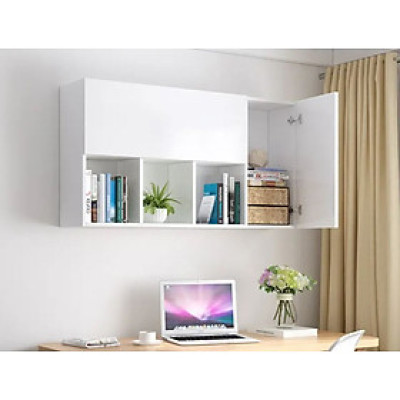 Kệ Tủ Sách Treo Tường 4 Ngăn 2 Cánh Juno Sofa CTKT707 KT 120 x 65 x 24 cm