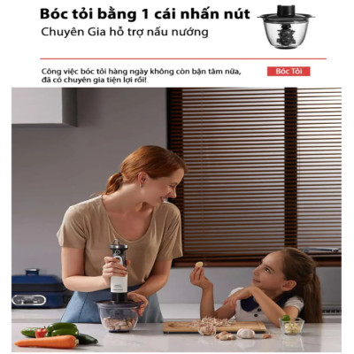 Máy xay sinh tố cầm tay 4 trong 1 kiêm bóc tỏi Morphy Richards MR6006 - HÀNG NHẬP KHẨU 