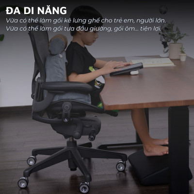 Gối tựa lưng đầu giường mây tre đan DandiHome mềm mại, tiện dụng cho mùa hè