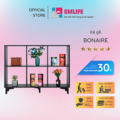 Tủ để sách gia đình kiểu dáng nhỏ gọn SMLIFE Bonaire