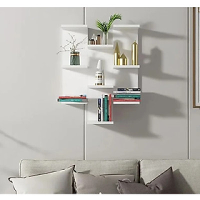 Kệ Gỗ Trang Trí Treo Tường 9 Tầng Tundo CTKT513 KT 59 x 75 x 21.7cm