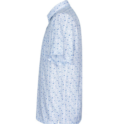 Áo sơ mi nam KHATOCO ngắn tay họa tiết A1MN538T2-CNIN344-2504-N