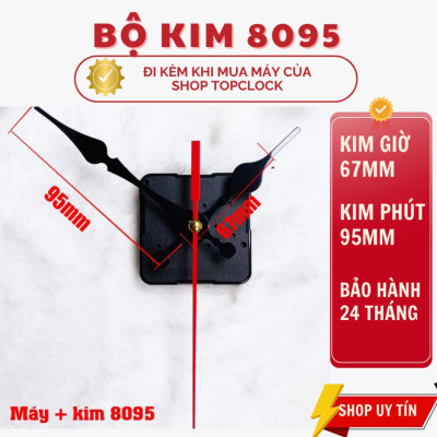 Máy Đồng Hồ Treo Tường Kim Giật MAYTIME M8 – Trục Đồng Dài 16mm – Quartz – Bảo Hành 12 Tháng