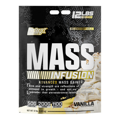 [Chính hãng] Nutrex Mass Infusion (5.4KG) Sữa Tăng Cân Tăng Cơ Nạc, Bổ Sung 50G Protein, 22G EAA, 10G BCAA, 19 Lần Dùng