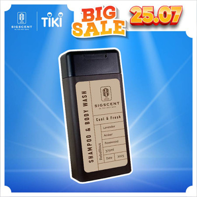 Sữa tắm dầu gội cho nam hương nước hoa 375ml Rebellious thương hiệu SIGSCENT