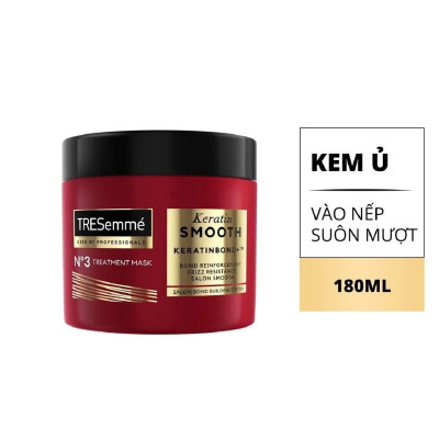 Kem Ủ Tresemmé Keratin Smooth Tinh Dầu Argan & Keratin Vào Nếp Suôn Mượt 180ml