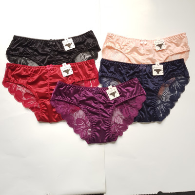 combo 5 chiếc quần lót ren lụa đính nơ phong cách tiểu thư cực xinh