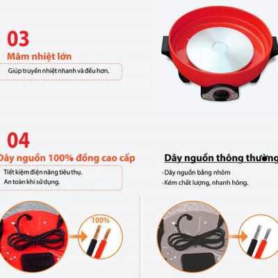 Nồi Lẩu Điện Đa Năng SATO 35NL31 (3.5 lít) - Hàng Chính Hãng