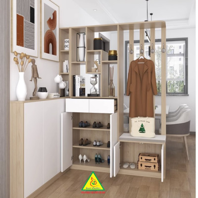 Vách ngăn phòng khách, nhà bếp chữ L 3VTK19 - Nội thất lắp ráp Viễn Đông ADV