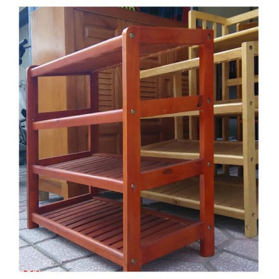 Kệ Giày Dép 4 Tầng Dài 62 cm Gỗ Cao Su 