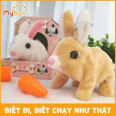 Đồ chơi cho bé MySun - Robot thú cưng con mèo, thỏ biết đi biết nhảy, biết kêu, vẫy đuôi (tặng PIN AA)