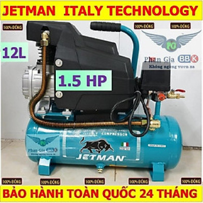 Máy Nén Khí Có Dầu Liền Trục Jetman  12L+ 24L+ 30L, 100% Dây đồng, Bảo hành 1 năm
