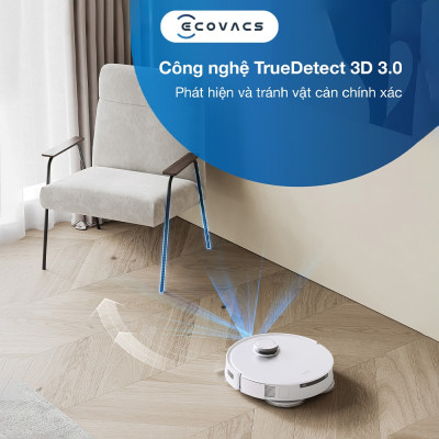 Robot Hút Bụi Lau Nhà Ecovacs T20E Omni 2024 Lực Hút 7.100 Pa, Giặt Nước Nóng - Hàng Chính Hãng