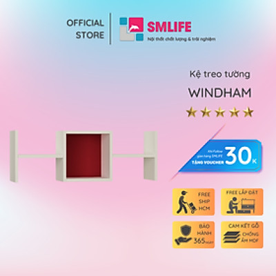 Kệ gỗ trưng bày kiểu dáng thanh lịch SMLIFE Windham