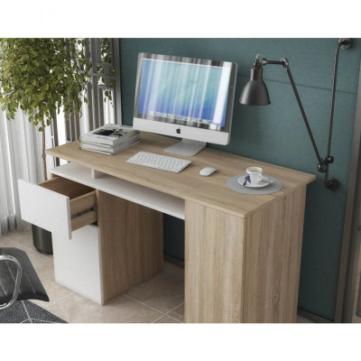 Bàn vi tính gỗ phong cách hiện đại SMLIFE Dazai