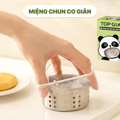 100 túi lọc rác bồn rửa chén TOPGIA, giỏ lưới tiện lợi, giữ cho chậu rửa luôn sạch sẽ.