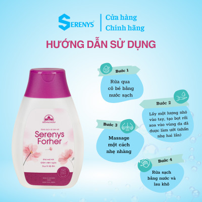 Dung dịch vệ sinh nữ Serenys Foher 200ml giúp khử mùi hôi, giảm viên ngứa, cân bằng độ ẩm, độ Ph