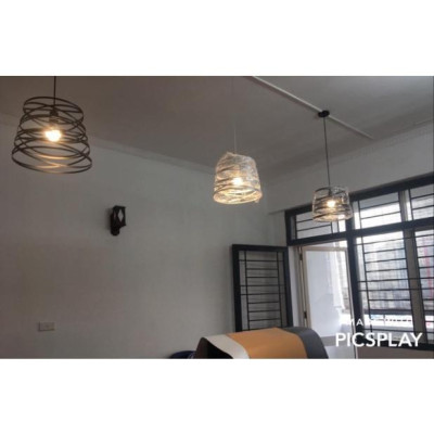 Đèn thả lồng sắt DT