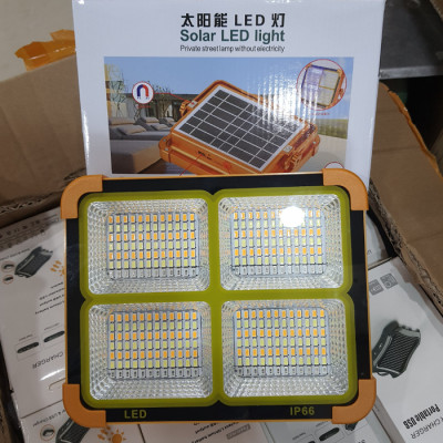 Đèn tích điện năng lượng mặt trời 300W siêu sáng sạc bằng năng lượng mặt trời hoặc điện có cổng USB sạc điện thoại chống nước  đèn led đèn năng lượng mặt trời xách tay