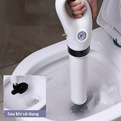 Dụng cụ thông tắc bồn cầu, cống bằng khi nén áp lực siêu mạnh