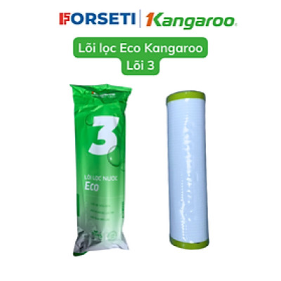 Bộ 3 lõi lọc nước Kangaroo Eco 123 mới nhất dùng cho máy lọc nước có 3 cốc lọc 10inch- Hàng chính hãng