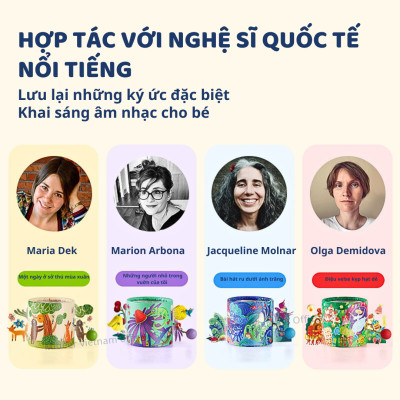 Hộp phát nhạc cho bé mideer Hand Crank Music Box, đồ chơi âm thanh cho bé 1,2,3,4,5,6 tuổi