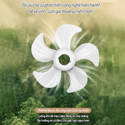 Quạt tích điện gấp gọn thông minh RoHS 10800mAh dùng tới 50h khiển từ xa xuất EU - Hàng chính hãng