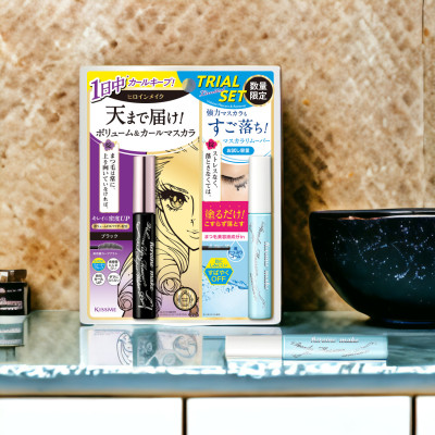 Combo Mascara Nâng Rậm Dày Mi Và Mascara Tẩy Trang Mi Kissme Heroine Make (2 cây)