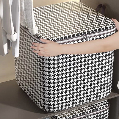 Giỏ Đựng  Quần Áo Sọc Caro Trắng Đen – Đựng Chăn Màn, Gối, Quần Áo  Tiện Dụng