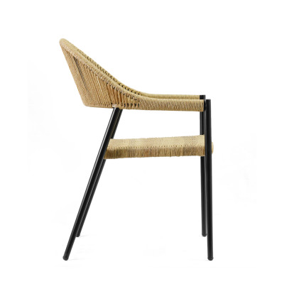 Ghế nhựa sân vường giả mây đan