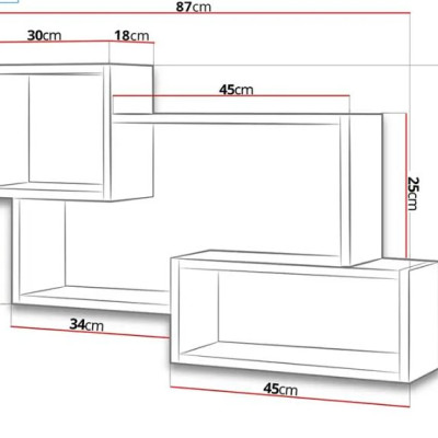 Kệ Sách Treo Tường Hình Chữ Nhật Lớn Juno Sofa CTKT171 KT 80 x 95cm x 20cm