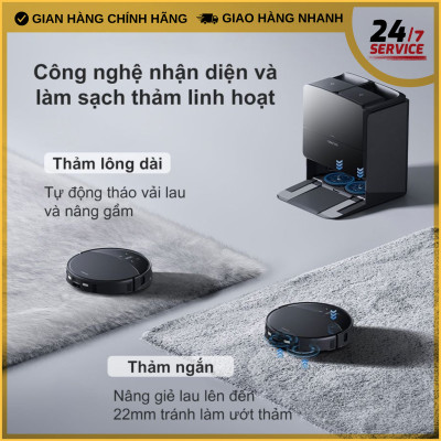 Robot hút bụi lau nhà Roborock Saros 10R – Hàng Chính Hãng