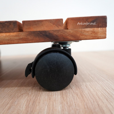 Đôn Chậu Cây Cảnh Có Bánh Xe Cỡ Lớn 35Cm Thích Hợp Đặt Chậu Cây Trong Nhà Thuận Tiện Di Chuyển Màu Vàng